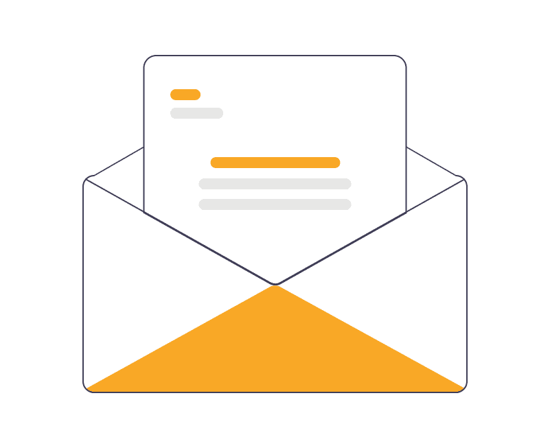 Ilustración de un buzón de correo abierto